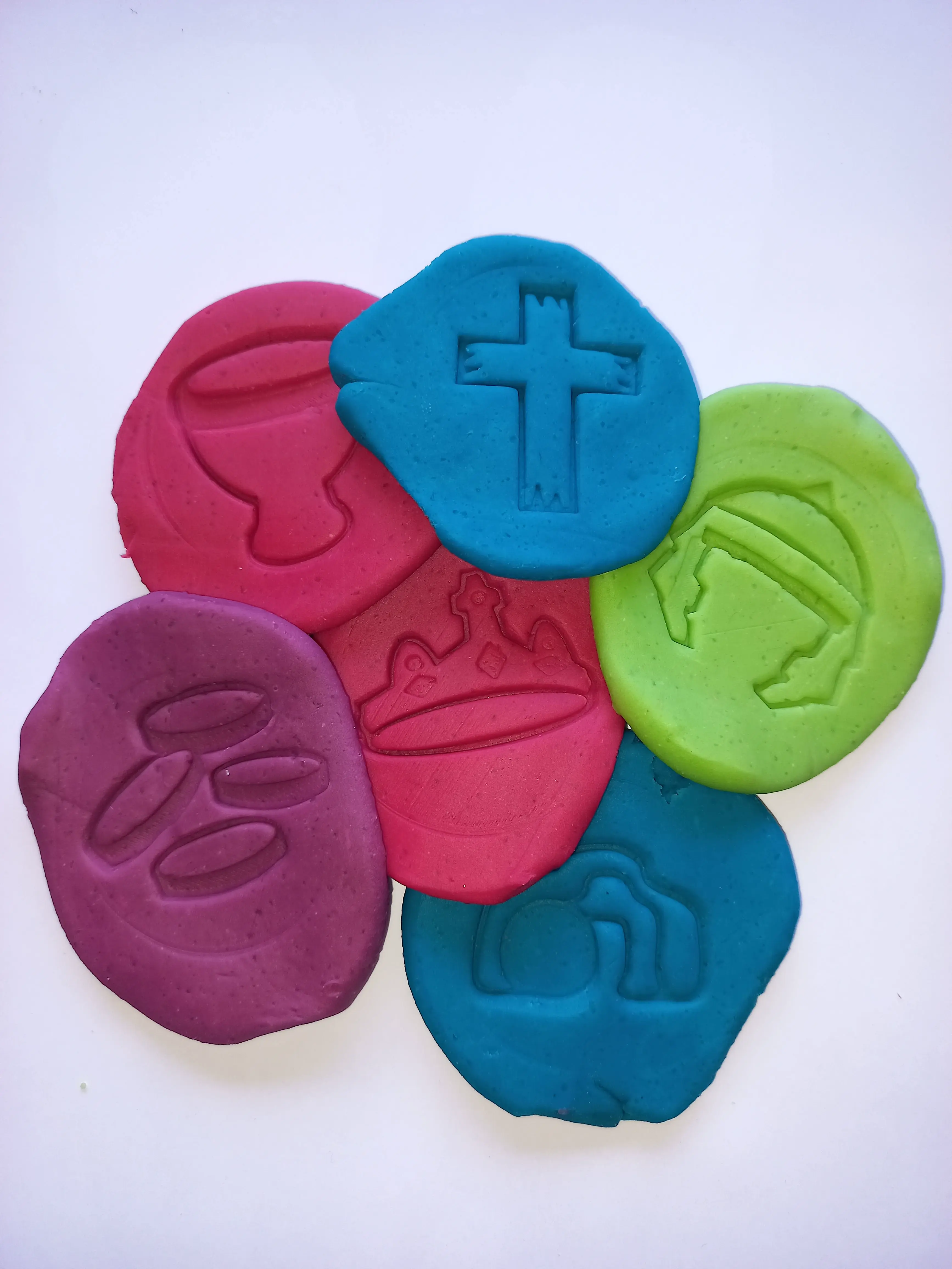 CHRISTIAN EASTER STAMPS AND ROLLER SET FOR PLAYDOUGH