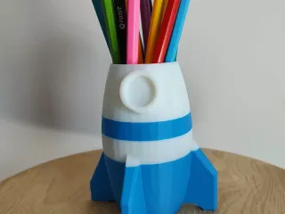 Rocket Pencil Holder