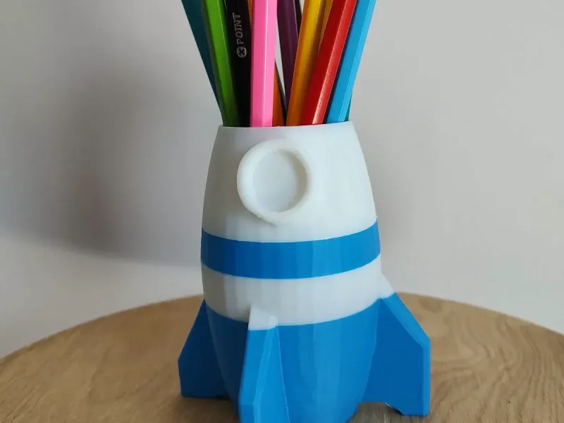 Rocket Pencil Holder