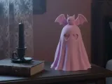 Halloween Ghost and bat-0