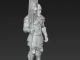 warrior with wolf head banner-2