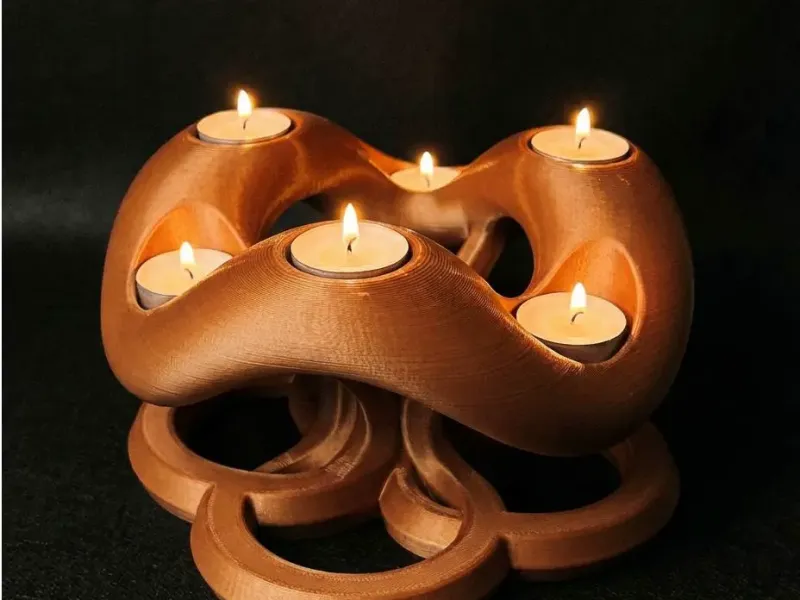 Modern Geometric Candle Holder | Abstract Tealight Stand