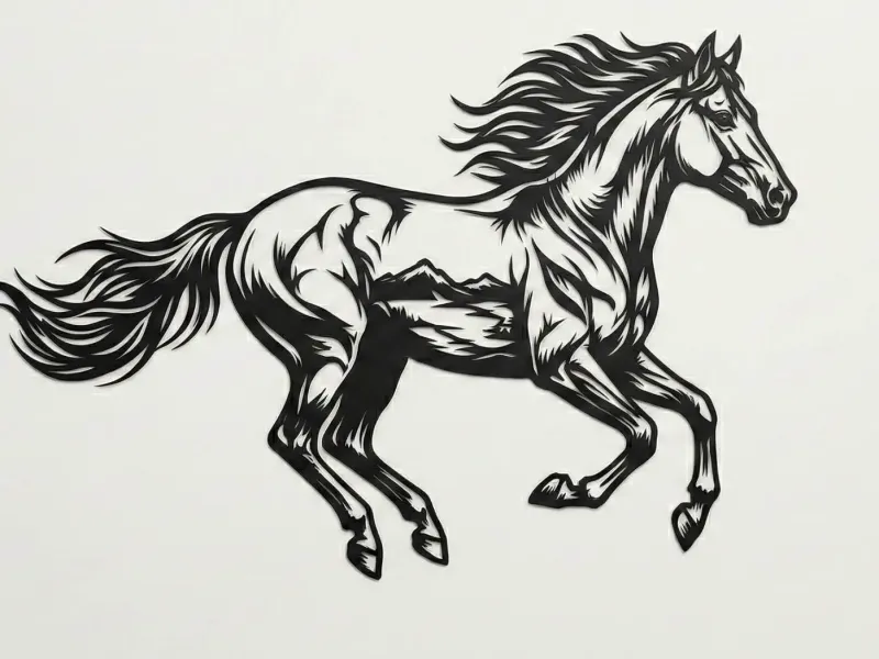 Wallart CAVALO SELVAGEM com paisagem ampla