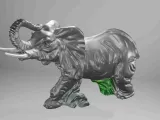 Elephant on grass-1