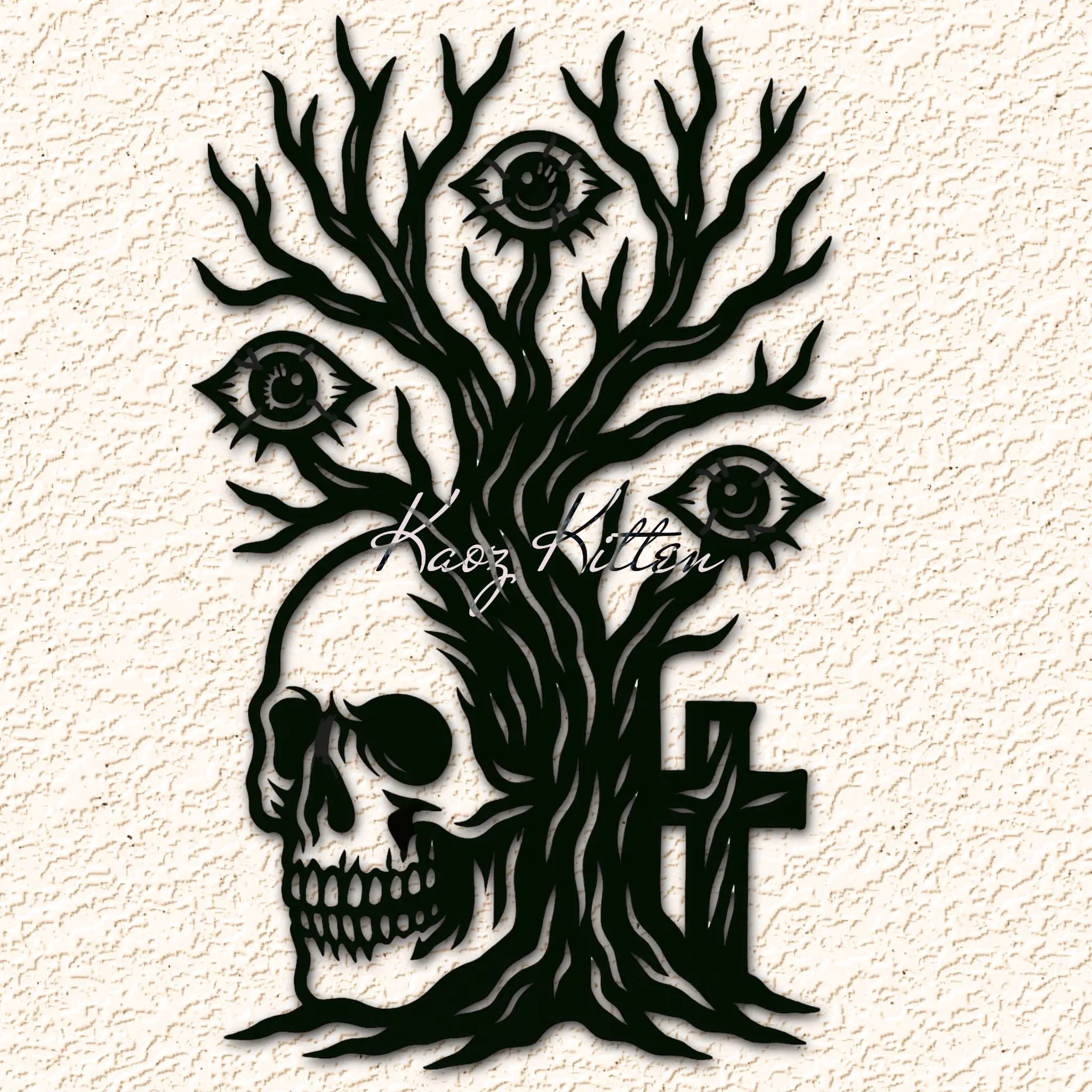 All Seeing Spooky Tree Wall Art Home Decor