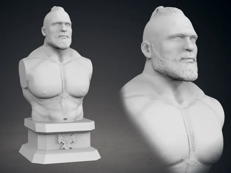 BROCK LESNAR BUST - CURRENT VERSION