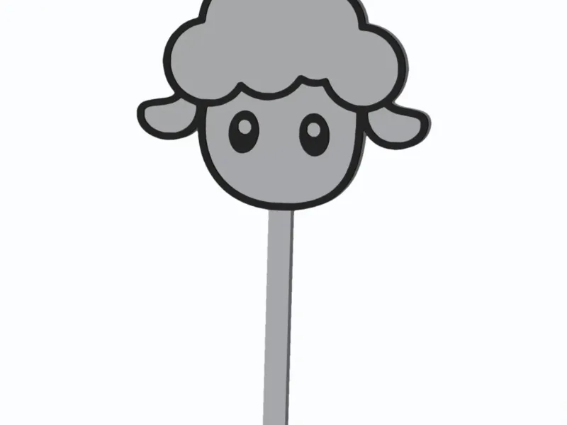 Sheep Head - Farm Animals - Caketopper v1 (3 sizes)