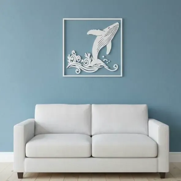 Whale Wall Art – 3D Printed Ocean-Inspired Decor