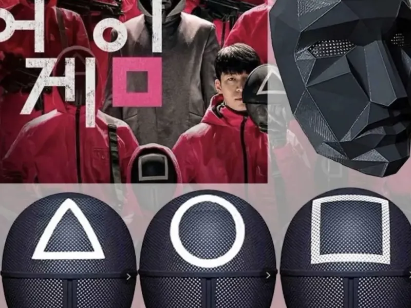 Squid Game Frontman en Soldaten (volledig + opvouwbaar) maskers