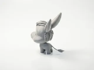 Cute Donkey Figurine Chibi Animal 3D Printable