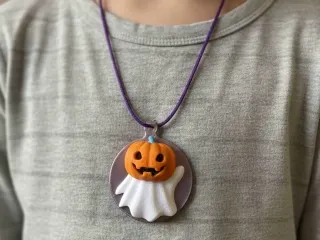 Halloween Ghost Pumpkin Pendant