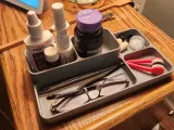 Bed side table caddy organizer-0
