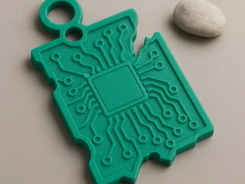 Computer Chip Keychain