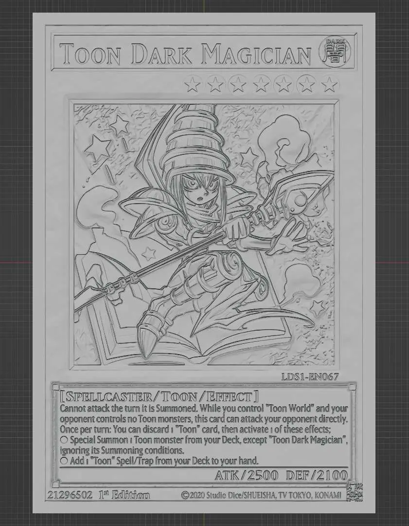 Other STL Download - toon dark magician - yugioh by Wsonuchiha3D