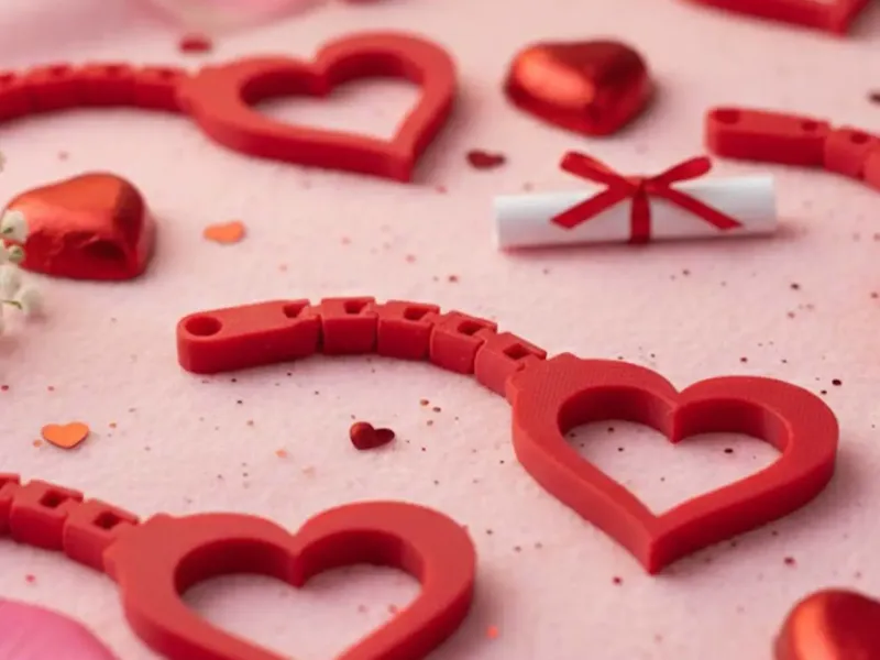 Valentine Flexi-Heart Keychain