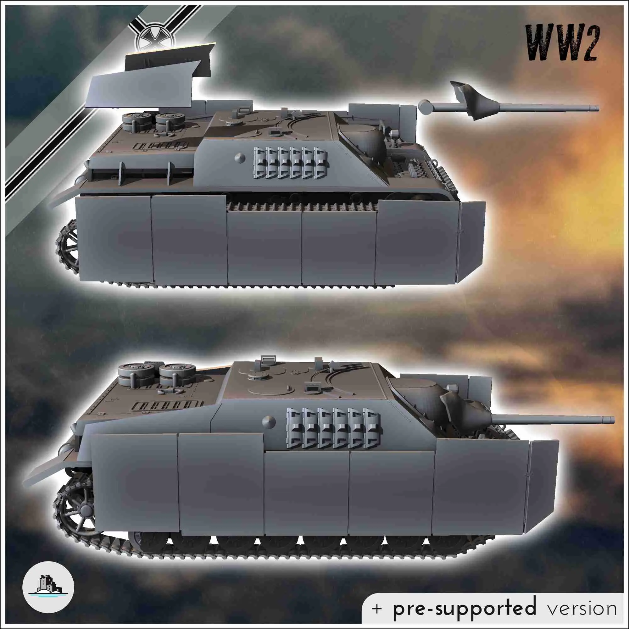 Jagdpanzer IV/70 (V) - miniatures tank ww2 flames war bolt a