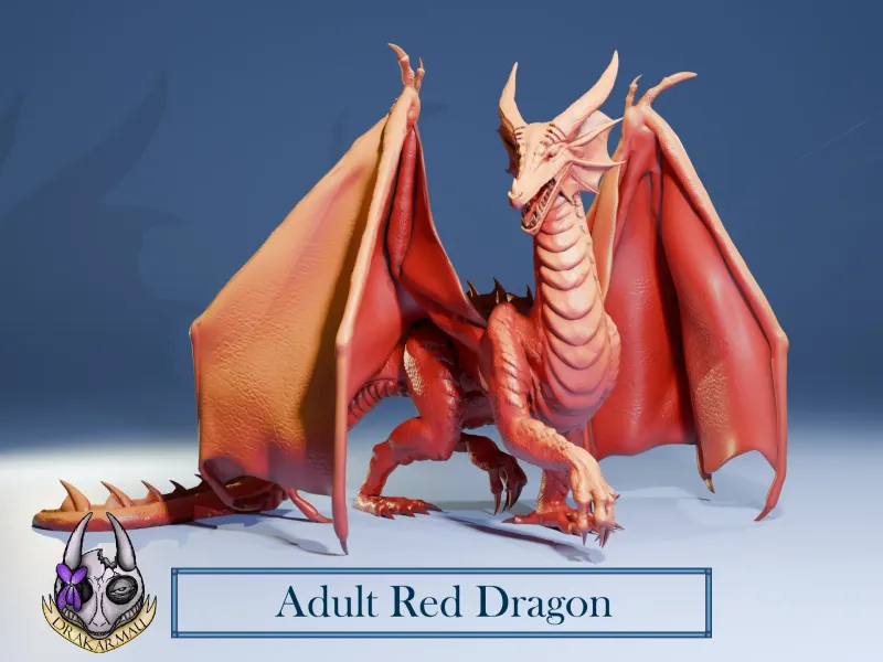 Adult dragon roșu