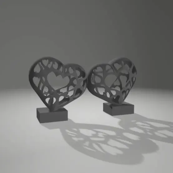 Hearts Love Valentines Decoration Statues (DIY Names )