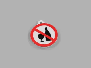 No alcohol Keychain