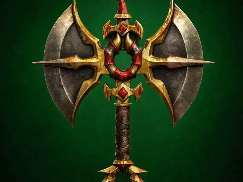Dark Fantasy Double Blade Axe | Demon War Axe Cosplay Prop