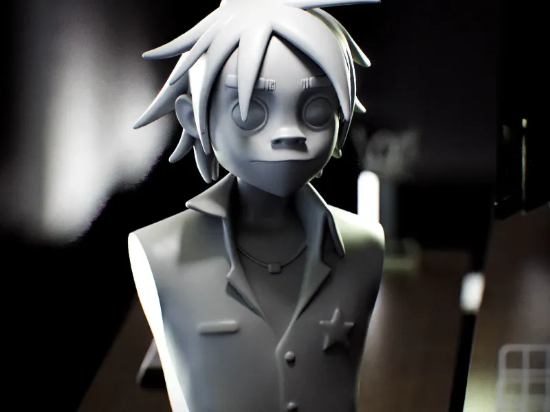 Gorillaz 2D Bust superplastic