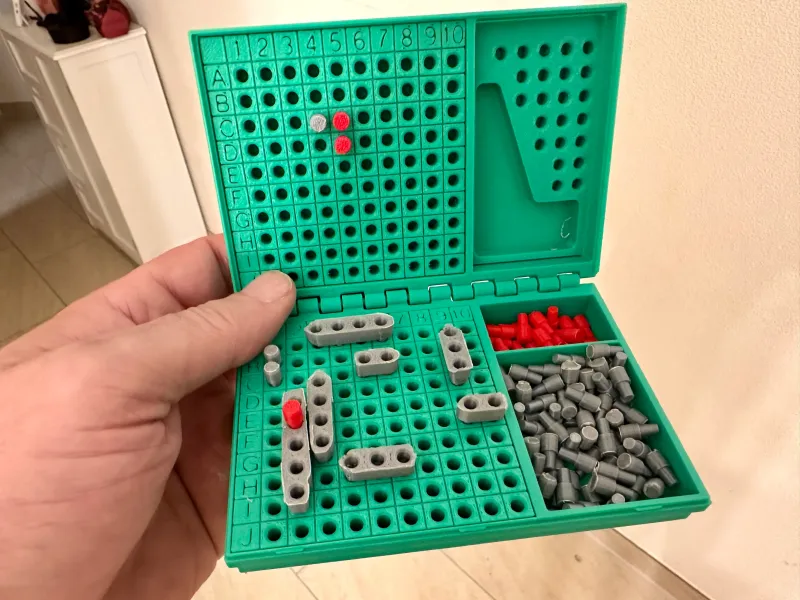 "Stampa in un Pezzo Unico" Gioco Portatile di Battaglia Navale