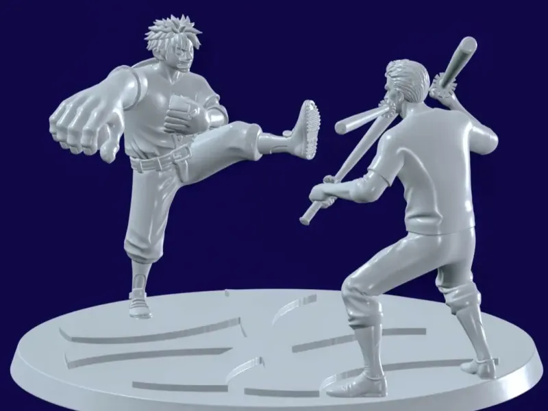Luffy - Zoro - New York Yankees - 3D print