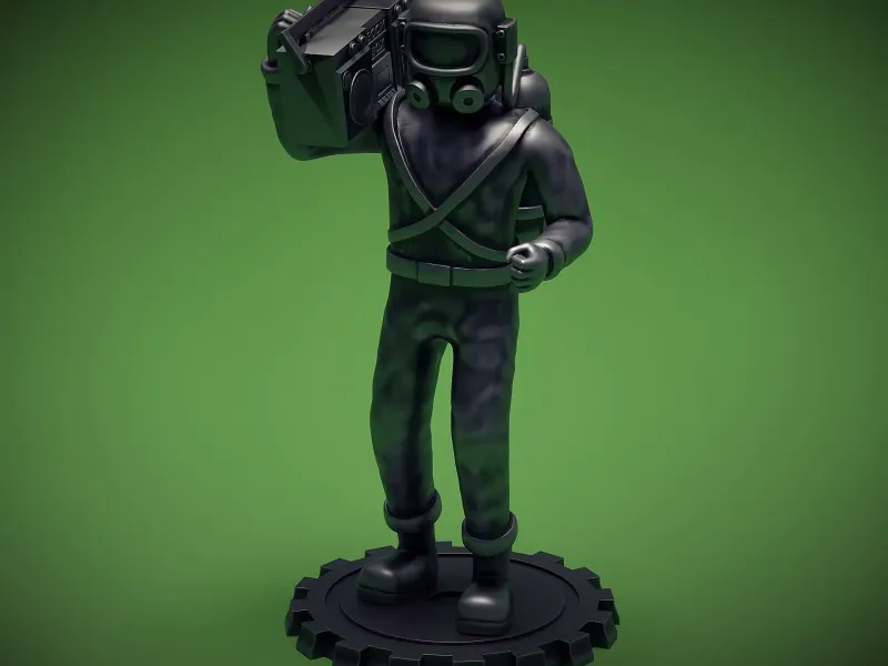 Lethal Company | 7 Employé avec Boombox | Figure