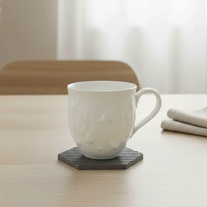 Minimal Hexagonal Cup Coaster