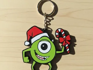 Mike Wazowski Keychain Christmas