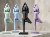 Low-Poly Tree Pose Yoga Figure | Faceted Balance Sculpture-1