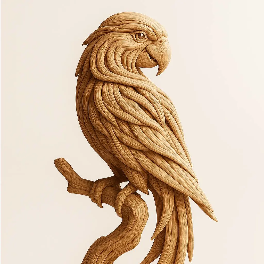Parrot- Roots of Life – The Wooden Creatures