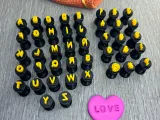 ALPHABET MINI STAMPS. FONT ARIAL ROUND-1