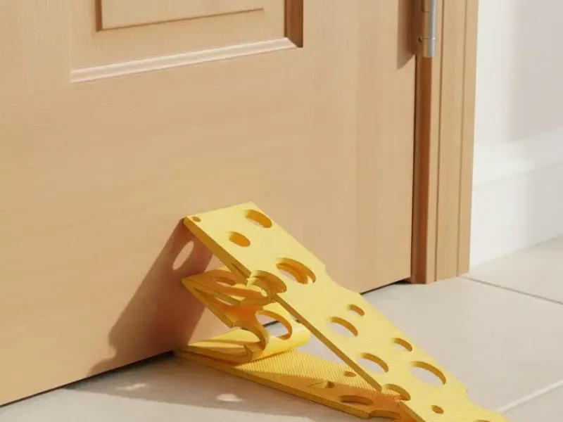 Cheese Wedge Spring Door Stopper