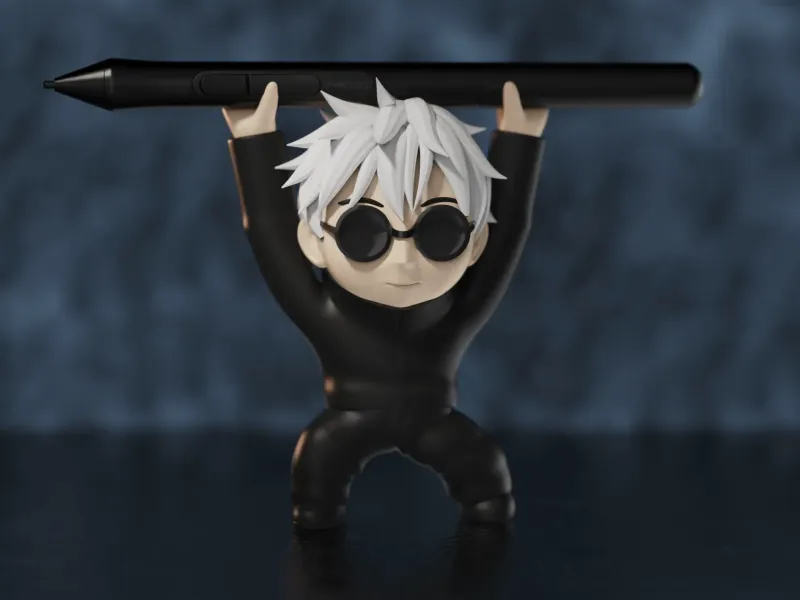 Chibi Gojo Satoru Pen Holder – Cute 3D Printable Desk Figure