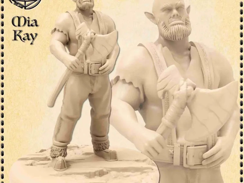 Half-Orc Woodcutter