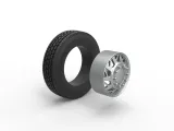 Front custom wheel of semi truck V14 Scale 1:25-8