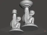 cherub candle stick holder-3