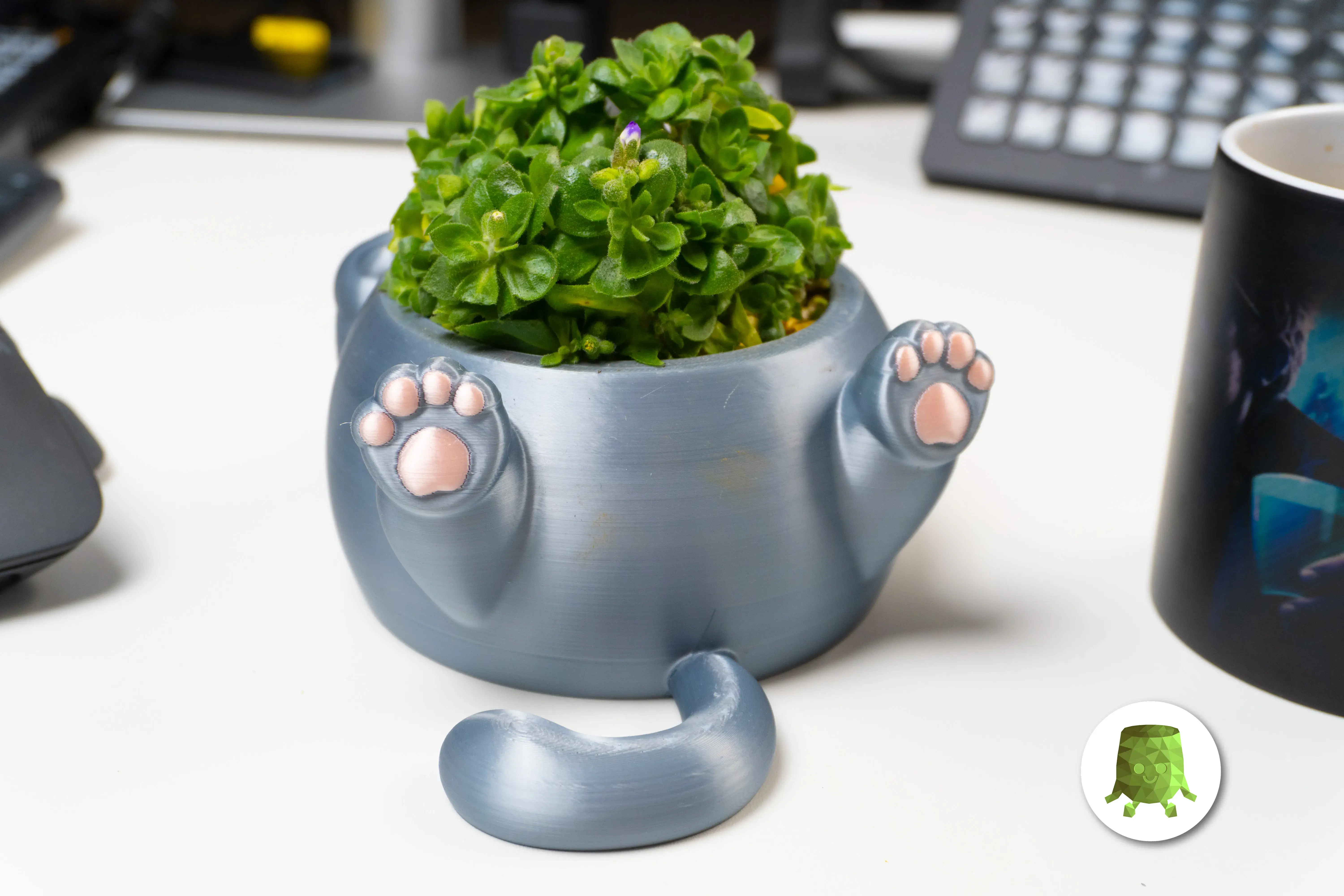 Chunky Cat Plant Pot