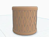 Desktop Writing Utensil Holder With Inset Pattern-1