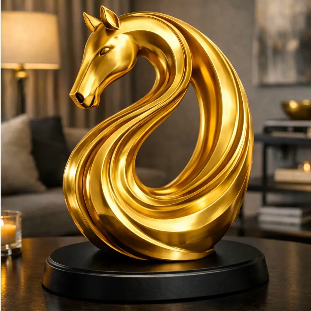 Modern Abstract Horse Sculpture STL – Minimalist Decorative