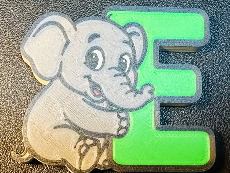 Buchstabe E „Elefant“ – Tier-Alphabet