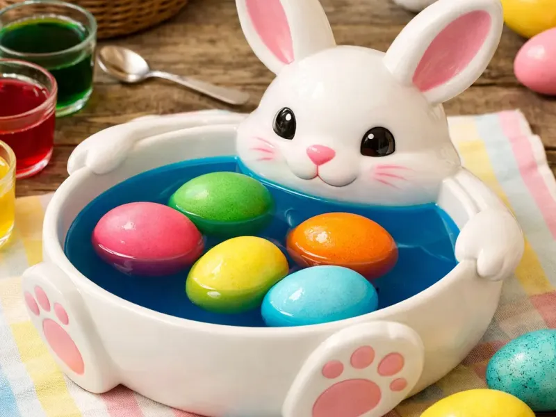 Easter Egg Dye Bunny Bowl 