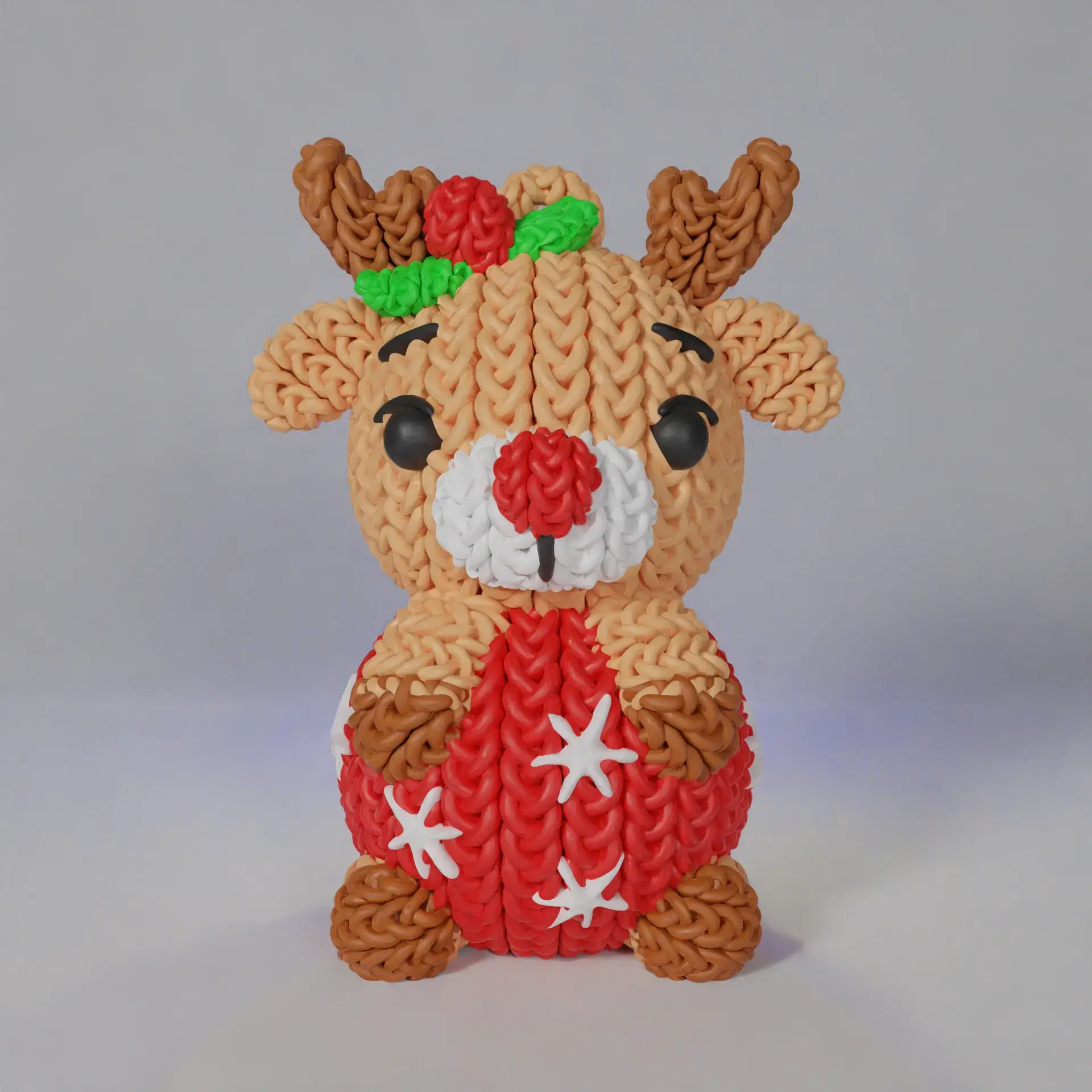 Reindeer Crochet - Knitted- Christmas Tree Decor