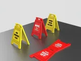 Funny Office Desk Signs, 3D Mini Floor Sign Set, 4 pcs.-5
