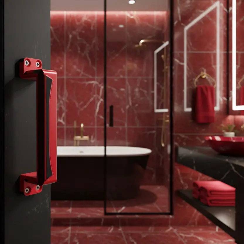 Bathroom door handle