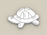 Badge Reel Topper Flat Back turtle balloon-2