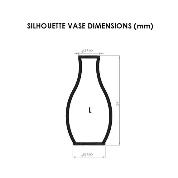 MODERN SLIM CONTOUR VASE FOR PLANTS AND HOME - SHAPE L