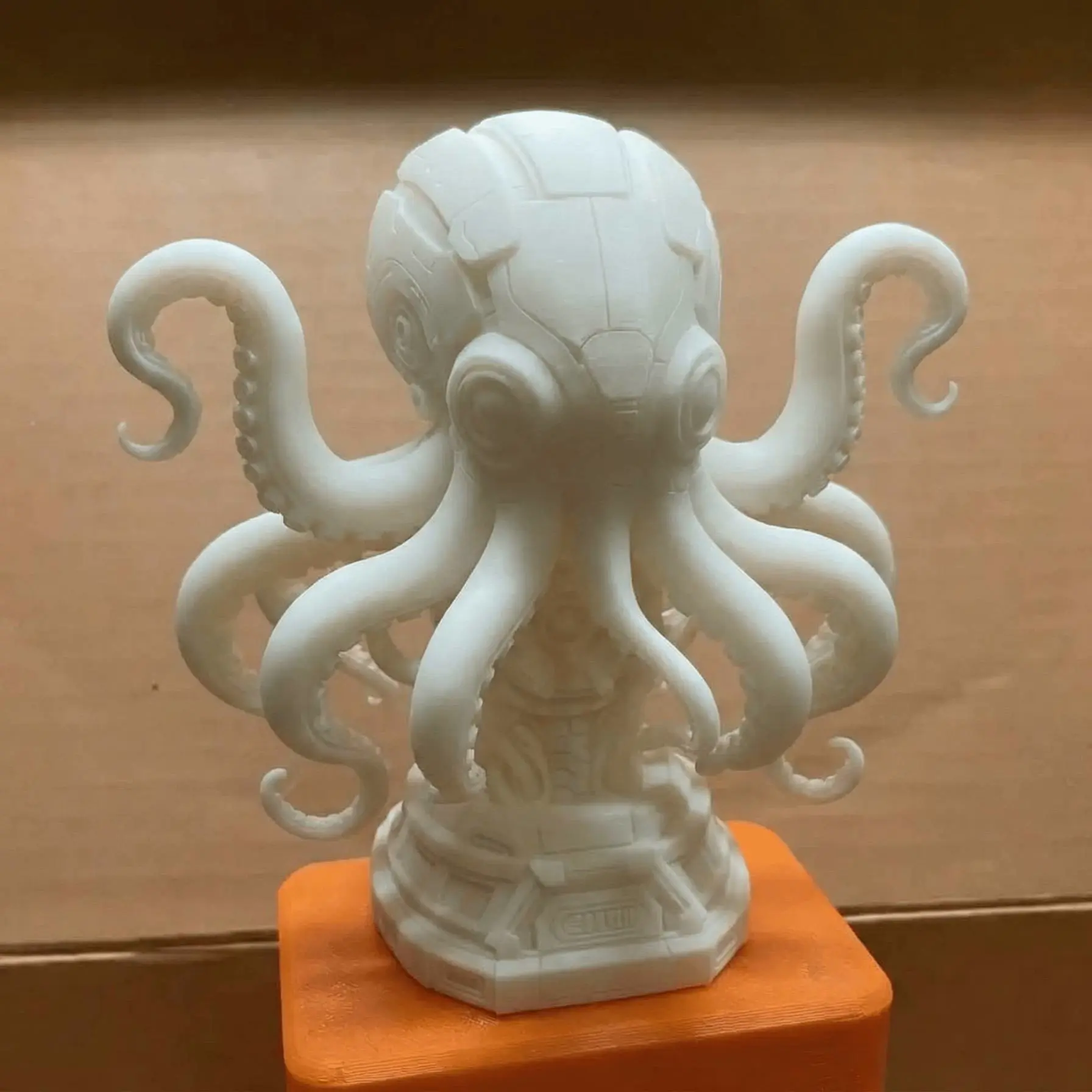 Mecha Squid Statue