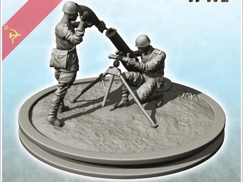 İki hizmetkarlı Sovyet havan bataryası (17) - WW2 Terrain